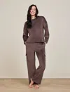 Barefoot Dreams Luxechic® Tucked Sweatshirt In Java
