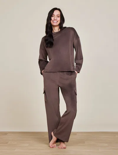 Barefoot Dreams Luxechic® Tucked Sweatshirt In Java