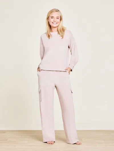 Barefoot Dreams Luxechic® Tucked Sweatshirt In Pink