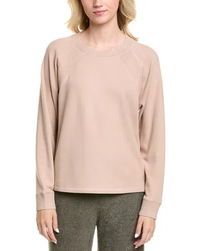 Barefoot Dreams Malibu Collection Brushed Fleece Mix Raglan Pullover