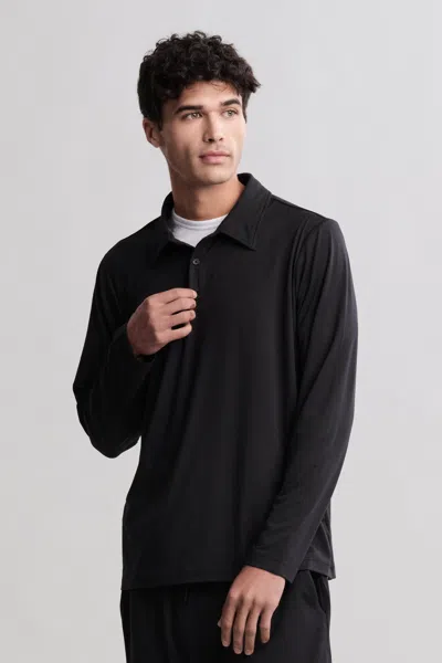 Barefoot Dreams Malibu Collection® Butterchic Ls Polo In Black