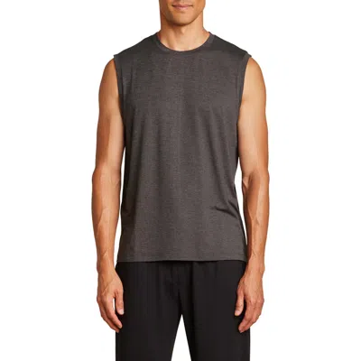 Barefoot Dreams Malibu Collection® Butterchic Muscle T-shirt In Heather Carbon