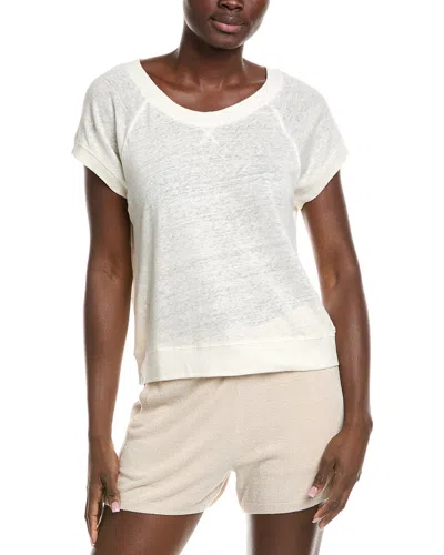 Barefoot Dreams Malibu Collection Linen Raglan T-shirt In White