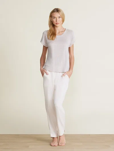 Barefoot Dreams Malibu Collection® Linen Raglan Tee In Silver