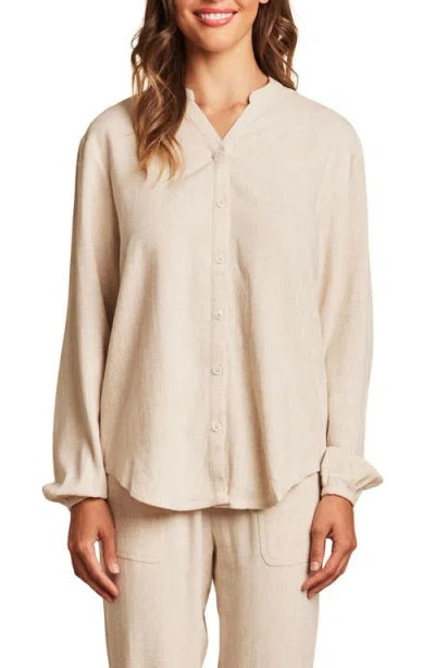 Barefoot Dreams Malibu Collection® Sleep Top In Heather Bisque
