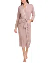 Barefoot Dreams Malibu Collection Soft Jersey Piped Robe In Pink