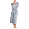 Barefoot Dreams Malibu Collection Soft Jersey Piped Robe In Moonbeam/white