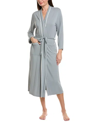 Barefoot Dreams Malibu Collection Soft Jersey Piped Robe In White