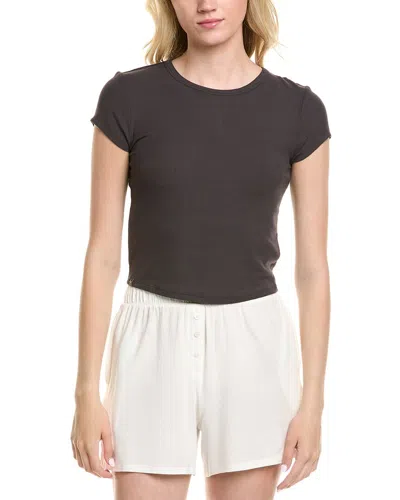 Barefoot Dreams Malibu Collection Ultra Soft Rib Cropped T-shirt