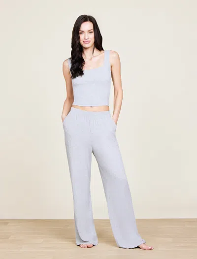 Barefoot Dreams Malibu Collection® Ultra Soft Rib Cropped Tank In Gray