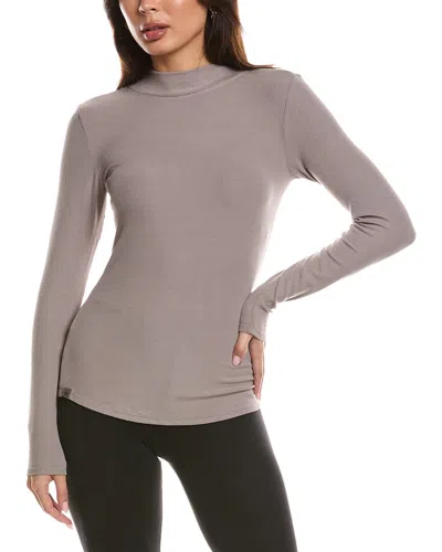 Barefoot Dreams Malibu Collection Ultra Soft Rib Mock Neck Pullover In Multi