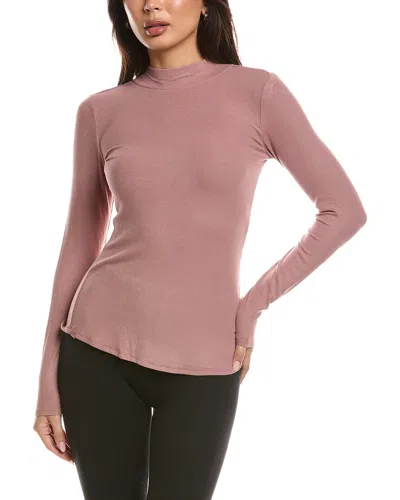 Barefoot Dreams Malibu Collection Ultra Soft Rib Mock Neck Pullover In Multi