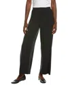 Barefoot Dreams Malibu Collection Ultra Soft Rib Wide Leg Pant In Black