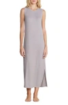 Barefoot Dreams ® Malibu Collection® Ultrasoft Ribbed Nightgown In Pewter
