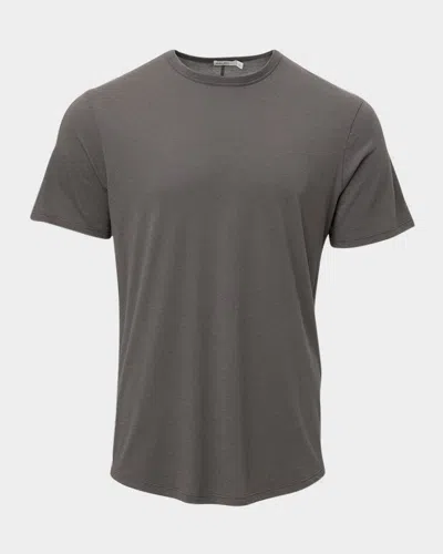Barefoot Dreams Men's Malibu Collection Cotton Modal Crewneck T-shirt In Gray