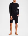 Barefoot Dreams Men's Cozychic Ultra Lite Crewneck Sweater In Black