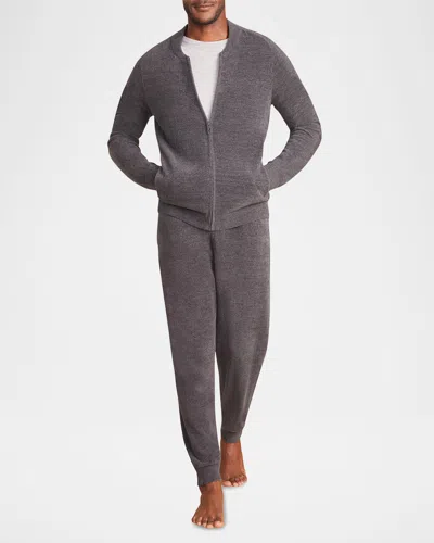 Barefoot Dreams Men's Cozychic Ultra Lite Full-zip Jacket In Carbon