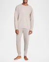 Barefoot Dreams Men's Cozychic Ultra Lite Roll Neck Crewneck Sweater In Beach Rock