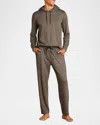 Barefoot Dreams Men's Malibu Collection Butterchic Track Pants In Olive Branch