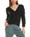 Barefoot Dreams Pointelle Cardigan In Black