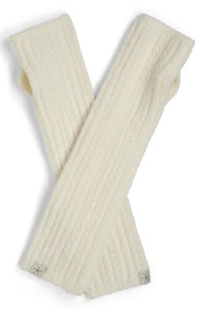 Barefoot Dreams Pointelle Fingerless Gloves In Neutral