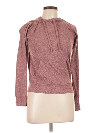 Pre-owned Barefoot Dreams Pullover Hoodie In Burgundy