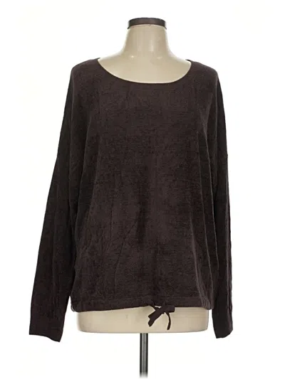 Pre-owned Barefoot Dreams Pullover Sweater In Brown