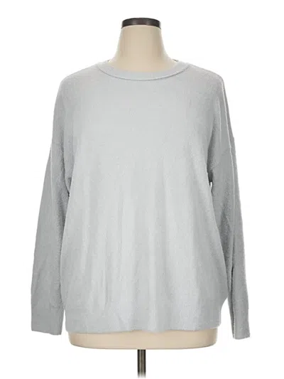 Pre-owned Barefoot Dreams Pullover Sweater In Silver