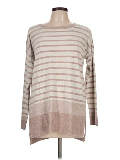 Pre-owned Barefoot Dreams Pullover Sweater In Tan