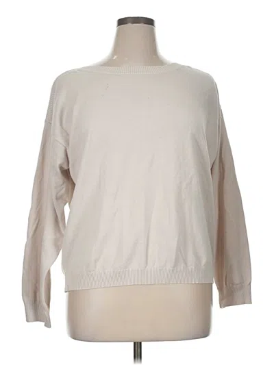 Pre-owned Barefoot Dreams Pullover Sweater In White
