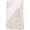 Barefoot Dreams Receiving Blanket In Stone/white Circle