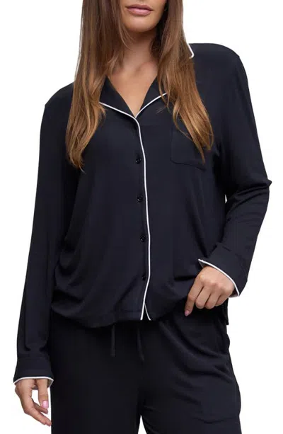Barefoot Dreams Rib Sleep Shirt In Blue