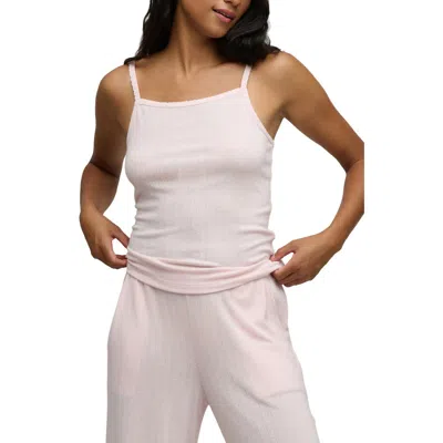 Barefoot Dreams Scalloped Pointelle Tank In Pink