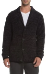 Barefoot Dreams Shawl Collar Cardigan In Carbon/black