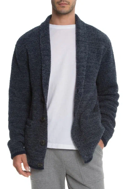 Barefoot Dreams Shawl Collar Cardigan In Indigo/ Pacific Blue