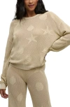 Barefoot Dreams Sunbleached Shell Motif Crew Neck Pullover In Gray