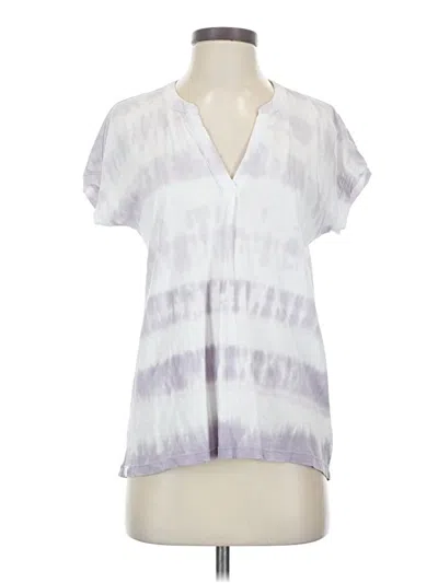 Pre-owned Barefoot Dreams Short Sleeve T-shirt In Silver