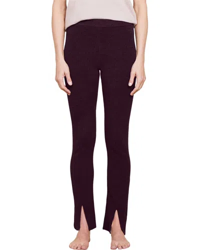 Barefoot Dreams Slim Slit Pant In Burgundy