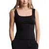 Barefoot Dreams Square Neck Jersey Tank In Black