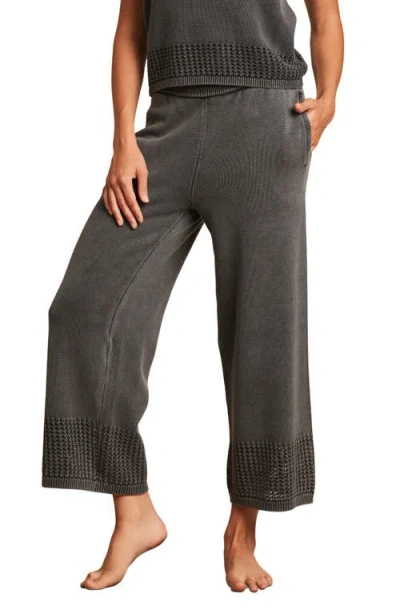 Barefoot Dreams Sun Bleached Ankle Pajama Pants In Faded Black