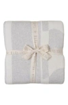 Barefoot Dreams Cozychic Cotton Sun Waves Throw In Gray-cream