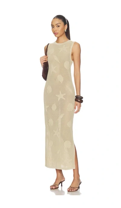 Barefoot Dreams Sunbleached Shell Motif Midi Dress In Neutral