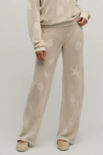 Barefoot Dreams Sunbleached Shell Motif Pant In Neutral