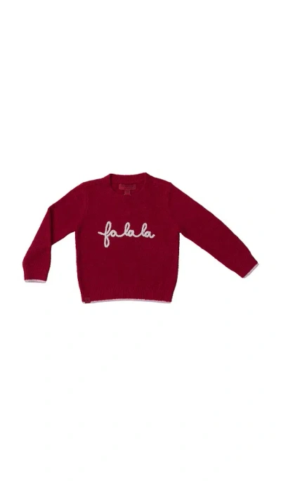 Barefoot Dreams Toddler Fa La La Pullover In Burgundy
