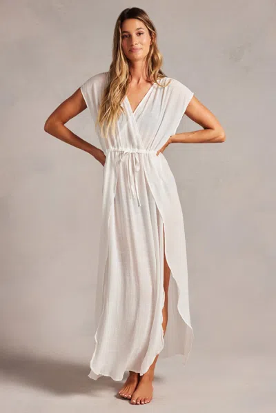 Barefoot Dreams Tulip Hem Maxi Dress In White