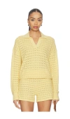 Barefoot Dreams Tulip Pointelle Collared Pullover In Neutral