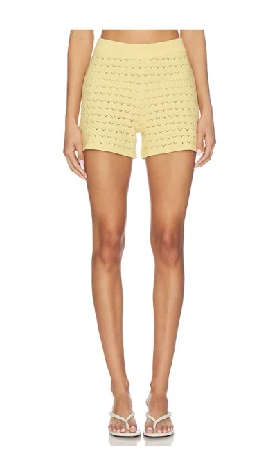 Barefoot Dreams Tulip Pointelle Short In Yellow