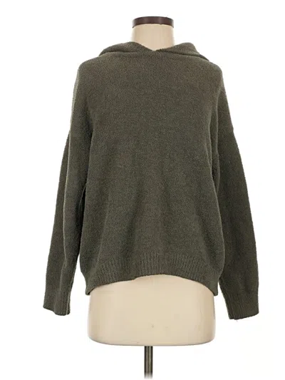Pre-owned Barefoot Dreams Turtleneck Sweater In Green