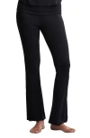 Barefoot Dreams Ultra Lite® Rib Foldover Waist Flare Pants In Black