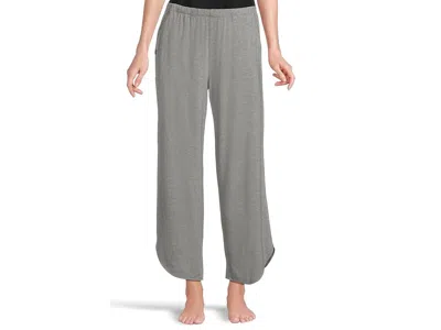 Barefoot Dreams Ultra Soft Jersey Curved Hem Cropped Pant In Gray